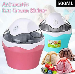Ice Cream Maker, Household Automatic Mini Ice Cream Machine with Built in Freezer 500ML, 220V