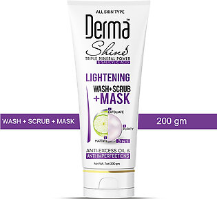 Derma Shine 3 In 1 (Wash + Scrub + Mask)