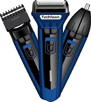 Techfawn Shaving Machine Tf-1330 3 In 1 Rechargeable Hair Clipper Shaver Beard Styling Trimmer Hair Removal Machine For Men