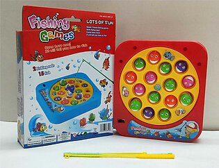 Name Musical Fishing Game For Kids with 15 Fishes and 2 fishing rods, Battery Operated