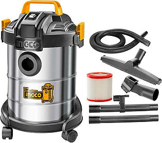 Ingco Wet & Dry Vacuum Cleaner 800w Electric 12l Metal Tank Copper Wire Motor