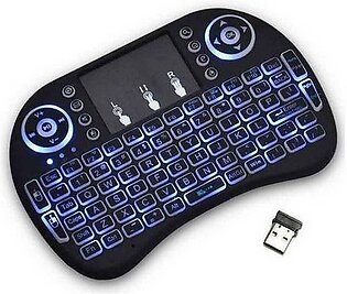 Lighting Mini Wireless Keyboard (touchpad As Mouse) - Black