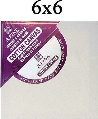 Blank Canvas Board - 6 x 6 - Pack Of 5 - Best For Acrylic & Oil Paints