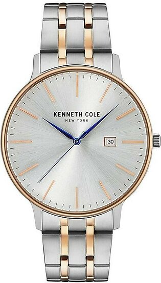 Kenneth Cole New York KC15095003 - Stainless Steel Wrist Watch For Men - Silver