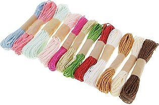 12pcs 10 Meters 2mm Twisted Paper Craft String Cord Rope For Gift Wrapping