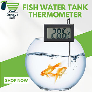 TPM10 Mini LCD Digital Instant Read Thermometer Mini Room Temperature Meter Real Time Aquarium Fish Tank Temperature Meter With Waterproof Sensor In Black Color