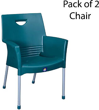 Boss Bp-317 Mega Jhony (pack Of 2) Pure Plastic Chair With Steel Legs