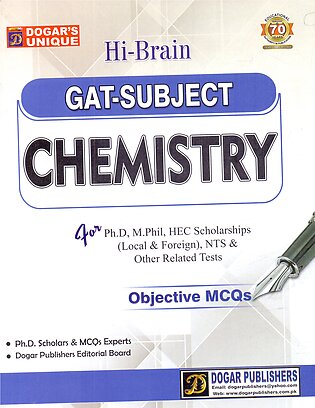 Dogar Gat,subject Chemistry For Ph.d, Nts, & Other Related Tests Objective Mcqs