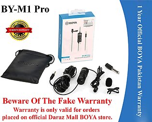 18 Months Warranty -  BOYA BY M1 Pro Omnidirectional Lavalier Microphone Clip-on Lapel Mic for Smartphones, DSLRs, Camcorders, Audio Recorders, PC Recording BY M1 PRO