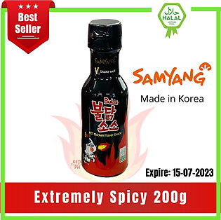 Samyang Sauce Black 1x  Hot Chicken Flavor Sauce  Buldak 1x Spicy Sauce  Black Sauce  200 ml Black bottle  Noodles Sauce  Pasta Sauce  Fire Noodles Sauce  Made in Korea Imported Sauce