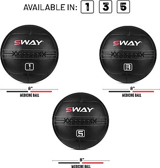 Sway Medicine Ball (8'') 2kg, Slam Ball Blue Black, Wall Ball, Medicine Balls, Core Strength, Fitness, Heavy Workout, Workout Balls, Weighted Balls, Strength Training Equipments