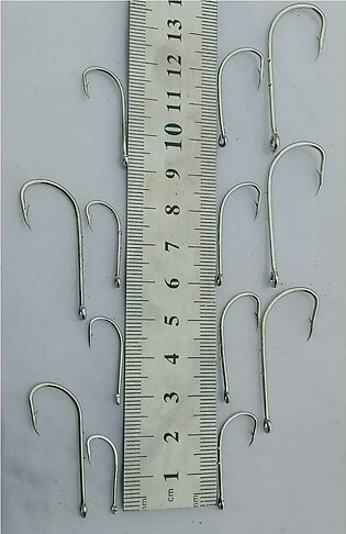 100 Pcs Of 7 Different Size Of Fishing Hooks 1,2,3,4,5,6,9