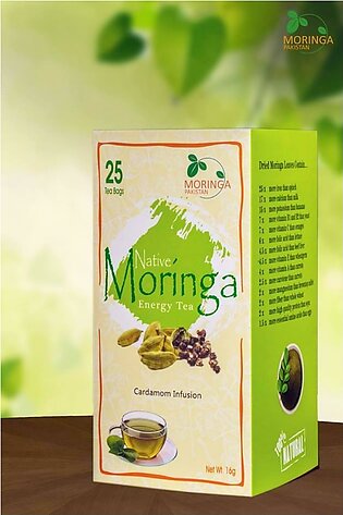 Moringa Cardamom Herbal Tea - Organic, Caffeine-free 16gm 25 Teabags