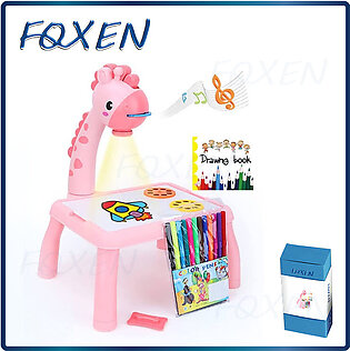 Kids  Projector Painting & Drawing Table Set - 24 Patterns Toys Projector Painting Early Learning Erasable Writing and Drawing Board Foxen