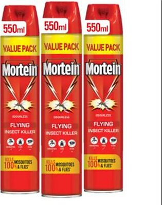 Mortein Flying Insect Killer Spray Protection From Dengue & Zika Mosquitos Peaceful Nights 550ml - Pack Of 3 408 Ratings