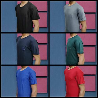 Zym Mart Pack Of 6 Half Sleeves With Round Neck T Shirts