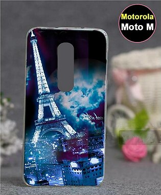 Motorola Moto M Mobile Cover Eiffel Tower Style - Blue