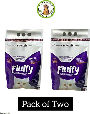 Pack Of 2 Fluffy Cat Food 1.2 Kg