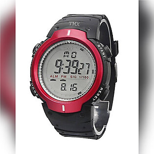 Red & Black Rubber Digital Watch for Boys