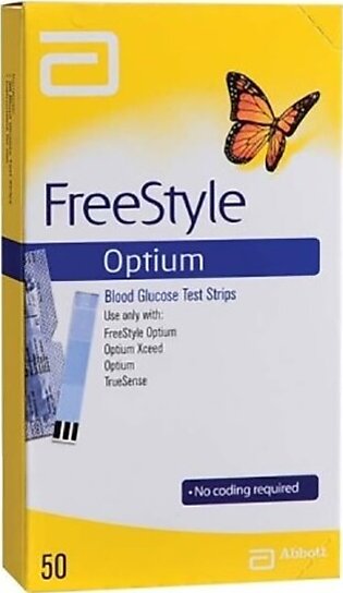 Freestyle Optium 50 Sugar Test Strips Blood Glucose Test Strips