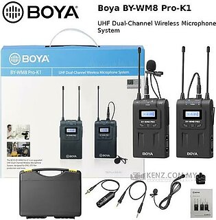 Boya By-wm8 Pro-k1 Uhf Dual-channel Wireless Microphone System