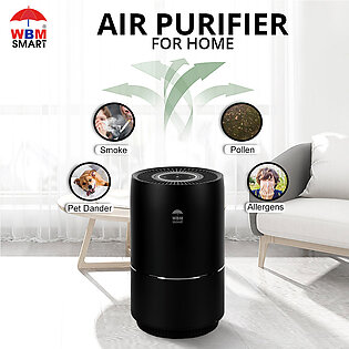 Wbm Smart Air Purifier 3 Speed Adjustable Silent Air Cleaner With Indicator Light – Black