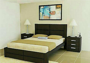 modren King Size Bed with two Side Tables