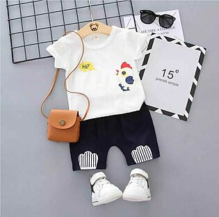 T-shirt And Short Pants For Kids Baby Boys And Baby Girls Round Neck Short Sleeve Tee Top's Clothes Sets Dresses Outfit