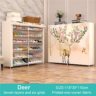 Double Shoe Rack and shoe organizers for 35-40 pairs dust and waterproof material