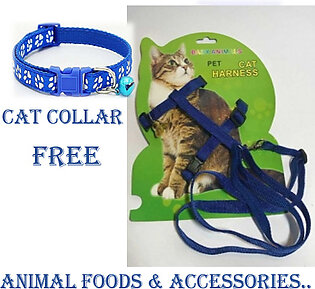 Cat Harness And Leash - Multi Color With Gift