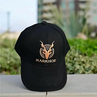Markhor Cap Stylish Logo Cap Black Premium Quality For Boys