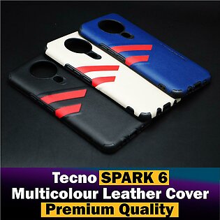 Tecno Spark 6 Back Cover Soft Multicolour Leather Case For Tecno Spark 6