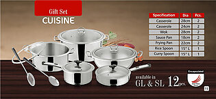Alpha Cuisine Gift Set-stainless Steel-included 12pcs