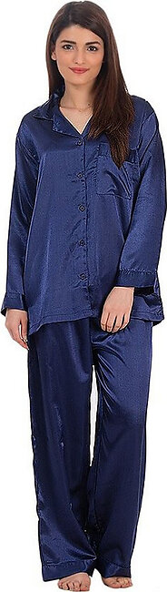 Valerie For Women Silk Night Dress Silk Night Suit For Women Silk Sleepwear For Women Long Sleeve Pajama Set For Girls Nightwear For Women
