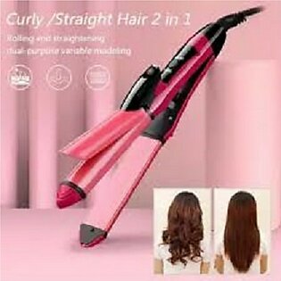 Nova 2 In 1 Hair Curler & Straightener 2009 - Pink
