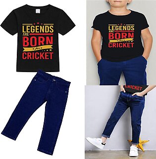 Bindas Collection 1 Digital Printed T-shirt For Boys 1 Denim Jeans For Boys Suit For Boys