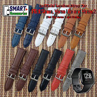 High Quality Artificial Leather Watch Band Strap For Fitbit Versa, Fitbit Versa 2 and Fitbit Versa Lite Smart Watch (Not For Versa 3 and Sense)