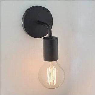 Nordic Black Wall Holder E27 For Indoor Lighting, Bulb Not Included
