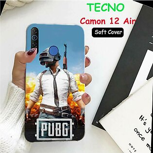 Tecno Camon 12 Air Back Cover Case  - PUBG Soft Case Cover for Tecno Camon 12 Air