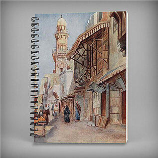 Old Cairo Painting Spiral Notebook - 7340