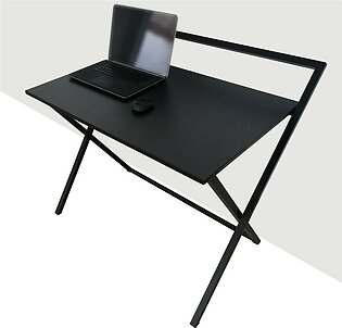 X Smart Portable Folding Study Table Office Workstation Multipurpose Table 36x24 Inches Metal Frame Mdf Top