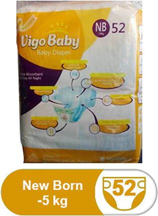 VIGO BABY DIAPER SIZE-1 NEW BORN 5KG (52 PCS PACK)