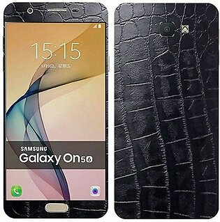 Samsung Galaxy On5 2016 Black Crocodile Leather Texture Mobile Skin
