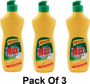 Lemon Max Dishwash Liquid 475ml - Pack Of 3