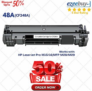 HP 48A CF248A  Black LaserJet Toner Cartridge Works with: HP LaserJet Pro M15 / 16 ;MFP M28 / M29