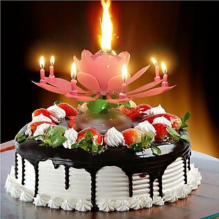 Flower Musical Cake Candle For Birthday Boy And Birthday Girl