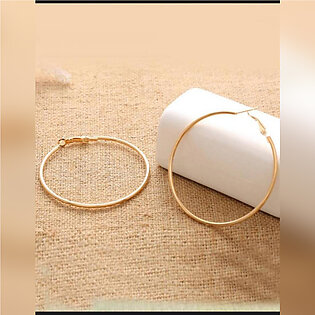 Golden Round Hoop Earring For Women