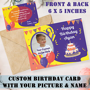 Happy Birthday Greeting Card For Boys Wishing Card With Your Custom Printed Photo And Text