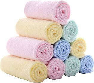 New Born Babies Washcloths Towels 6 Pieces Size 9x9 Inches-multicolors