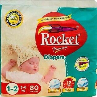 Rocket Premium Diapers 2 Size Small 80 Pcs